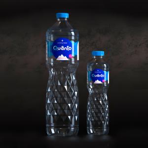 طراحی بطری آب آشامیدنی برند کوآنتو